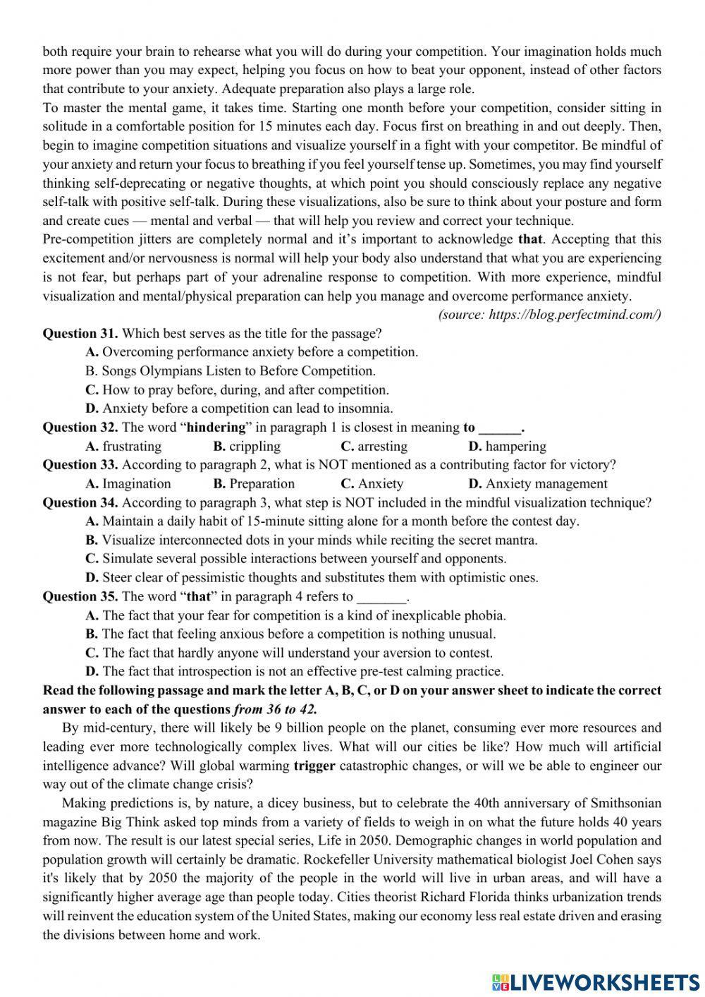 Sample test for 2nd term EXAM – grade 12 (NO4)