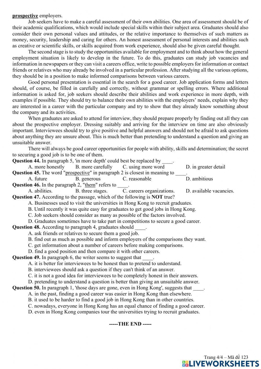 Sample test for 2nd term EXAM – grade 12 (NO7)
