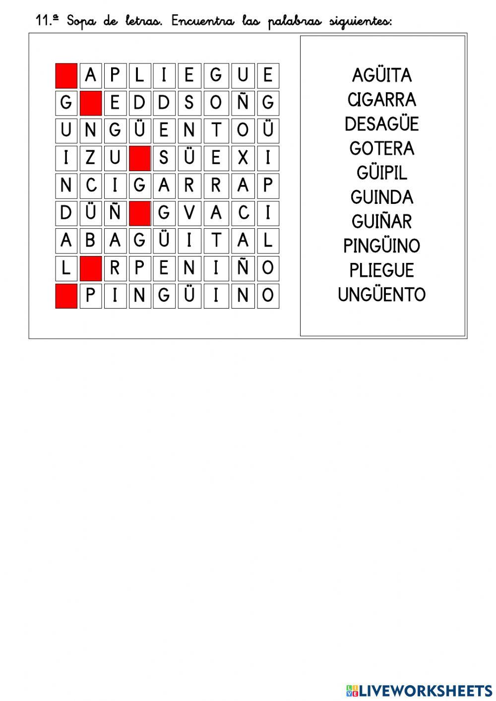 02b SEIS REINOS. gue, gui, palabras compuestas