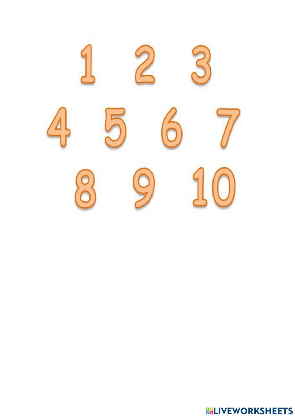Numbers from 1 to 10