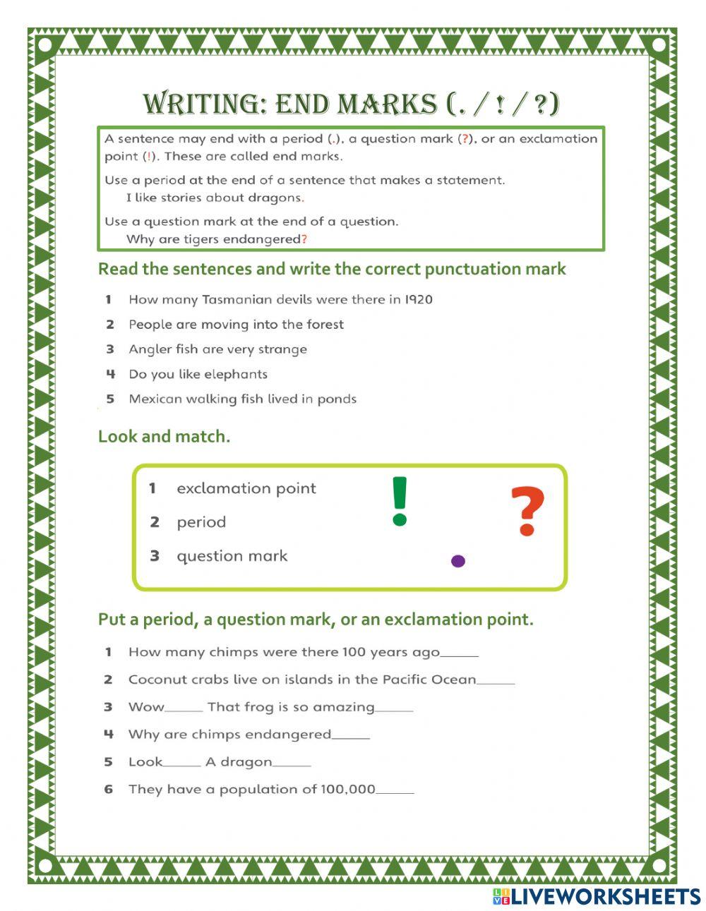 Weird and Wild Animals (End Marks)