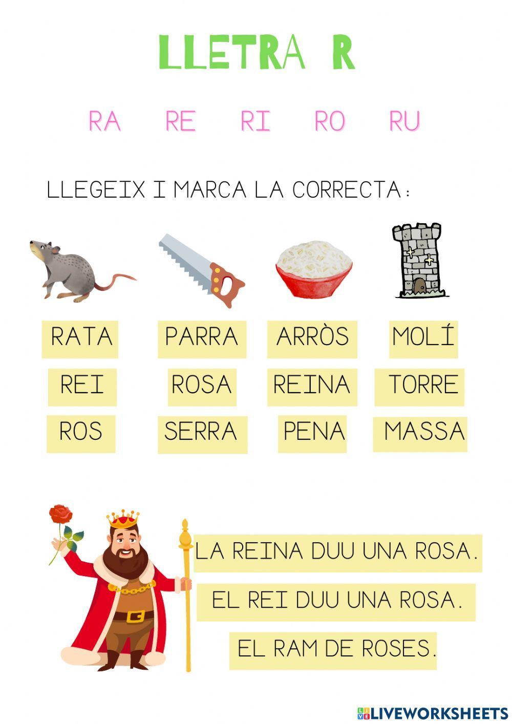 Lectura lletra R (so fort)