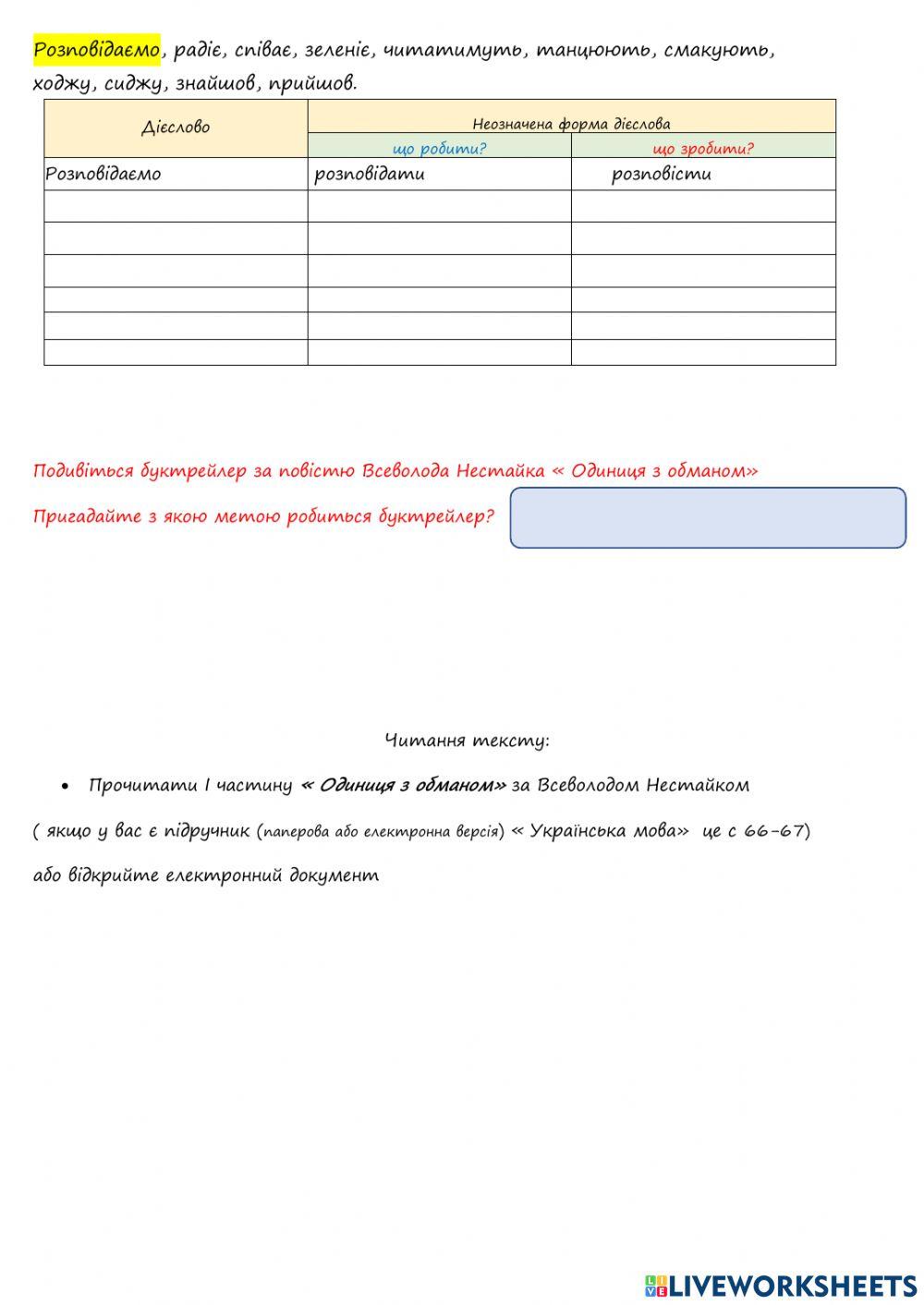 Неозначена форма дієслова