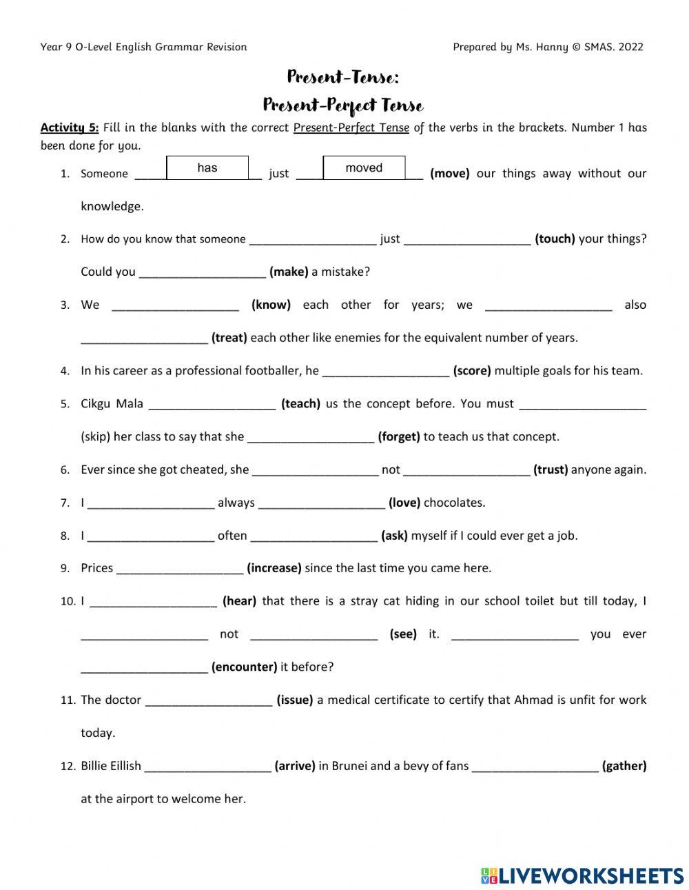 Present-Perfect Tense