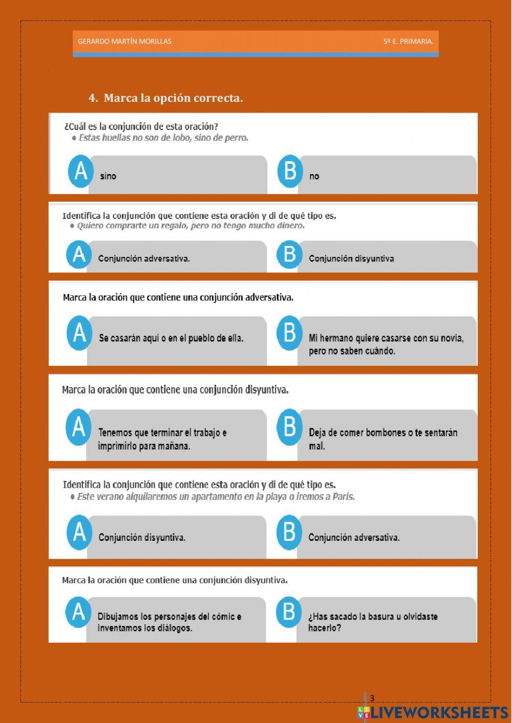 Taller de gramática. Ficha 9.