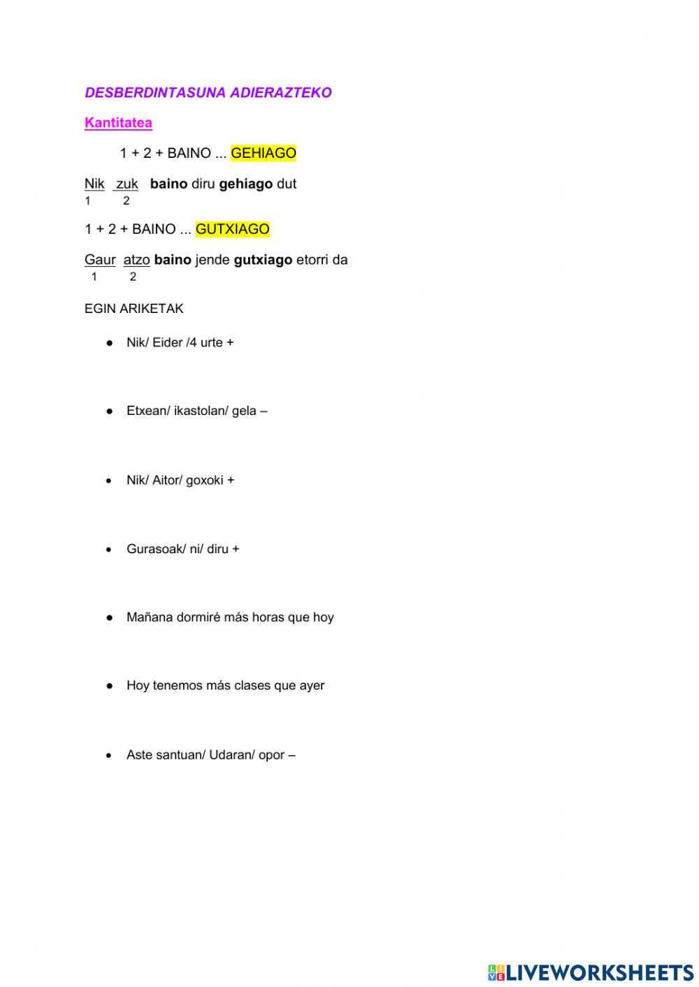 Desberdintasuna (kantitatea)