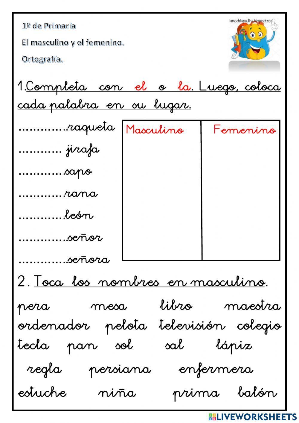 El masculino y el femenino