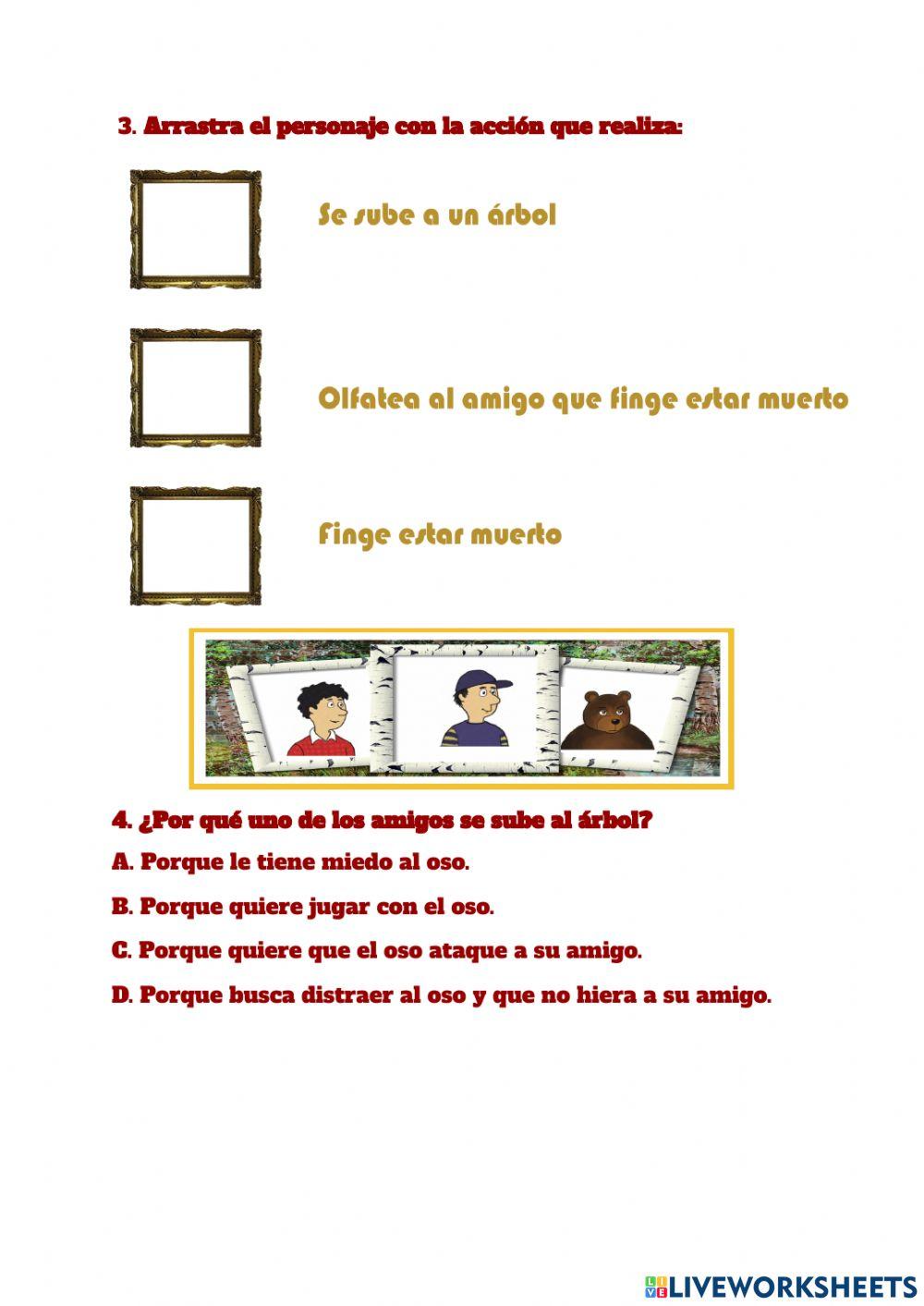 Los dos amigos y el oso