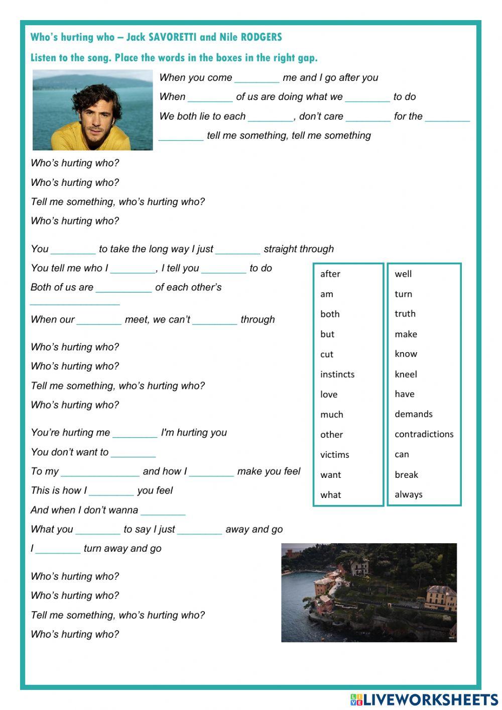 Who's hurting who - Jack Savoretti - Song