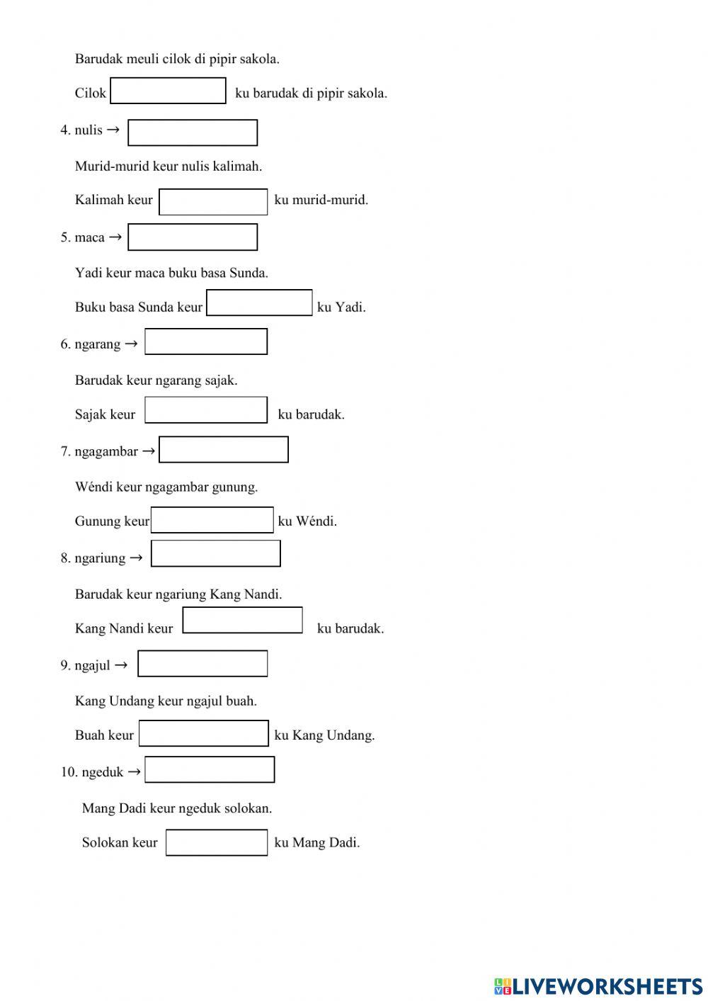 Aksara gede jeung awalan di-