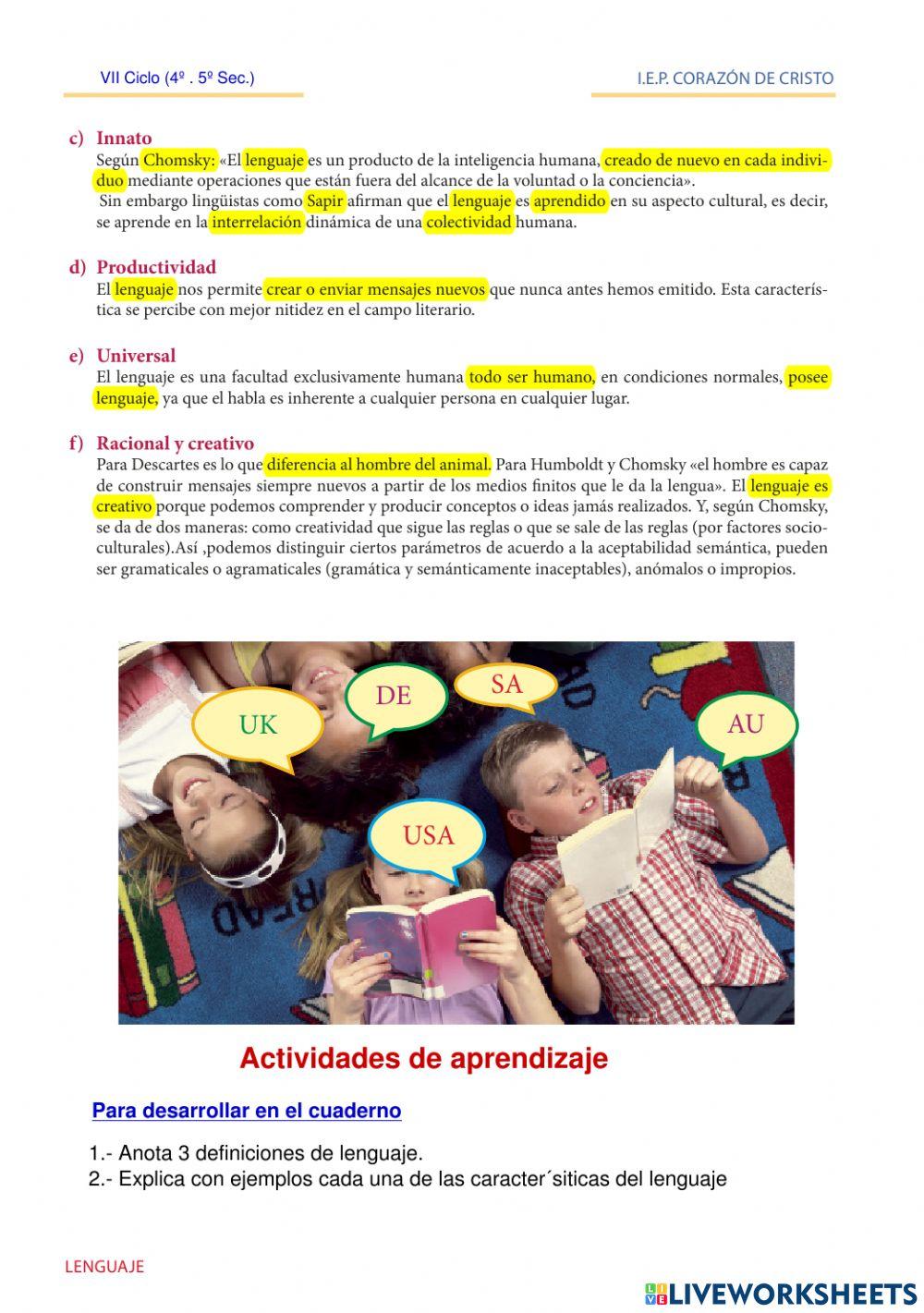 Lenguaje-caracteristicas