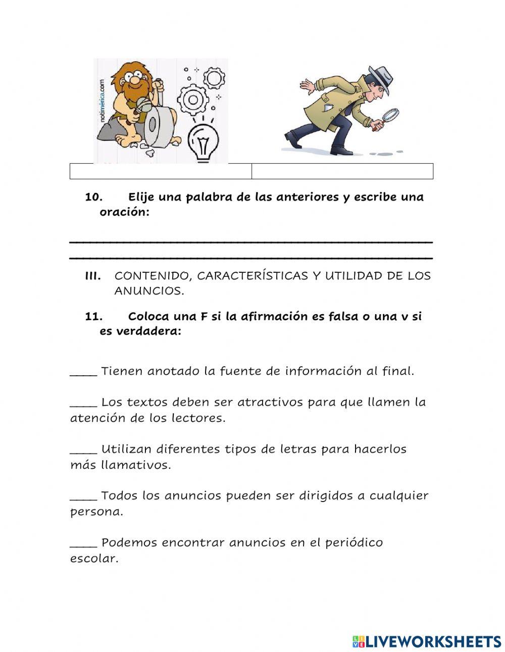 Ejercicios de refuerzo marzo