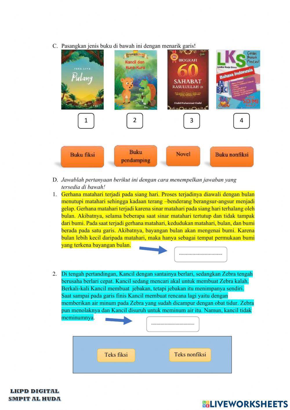 Unsur Buku Fiksi dan Nonfiksi