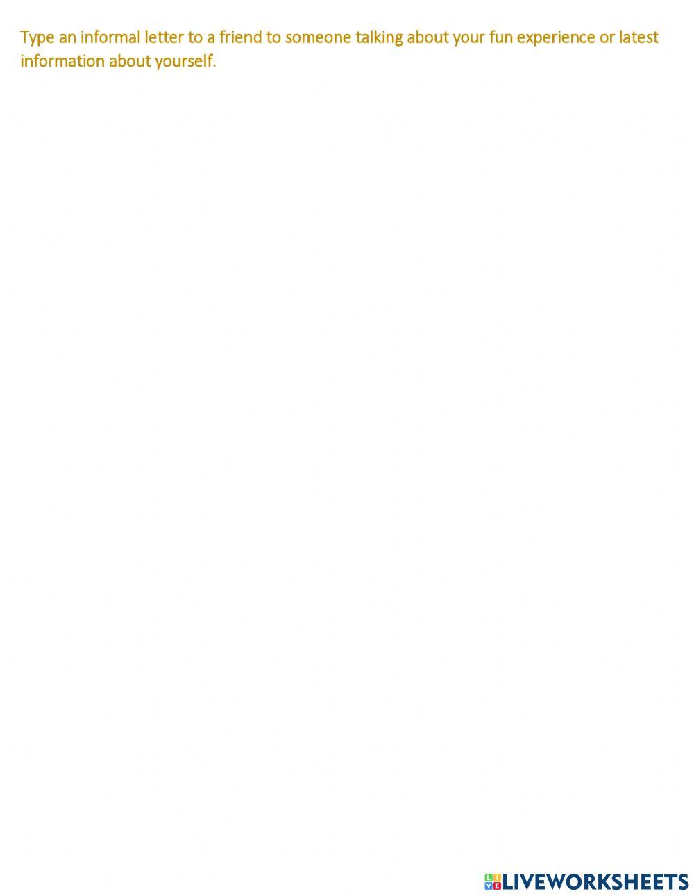 Informal letter