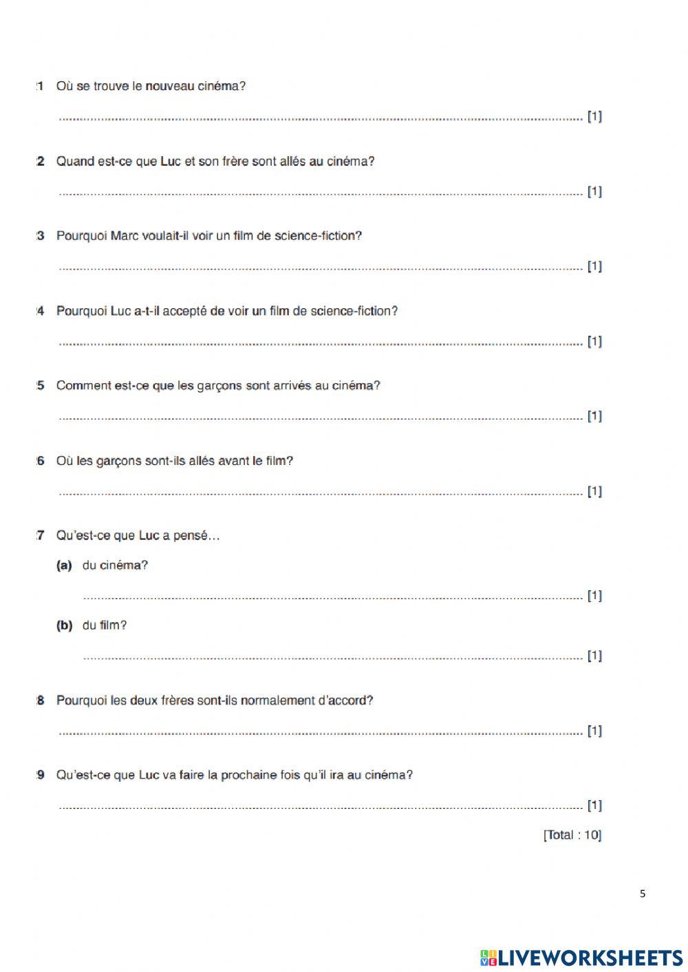Y9 reading and writing