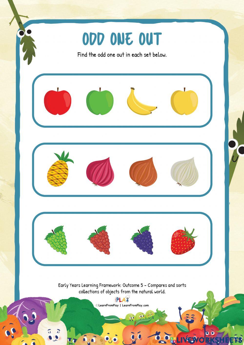 Gus The Asparagus - Odd One Out