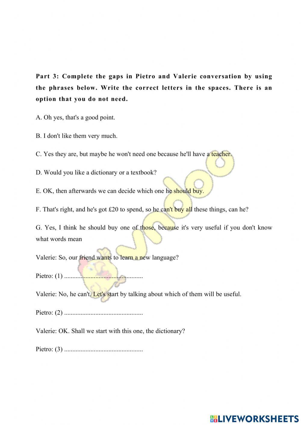 Đề Anh ôn vào 6 CNN