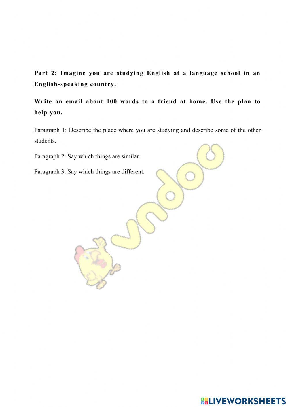 Đề Anh ôn vào 6 CNN