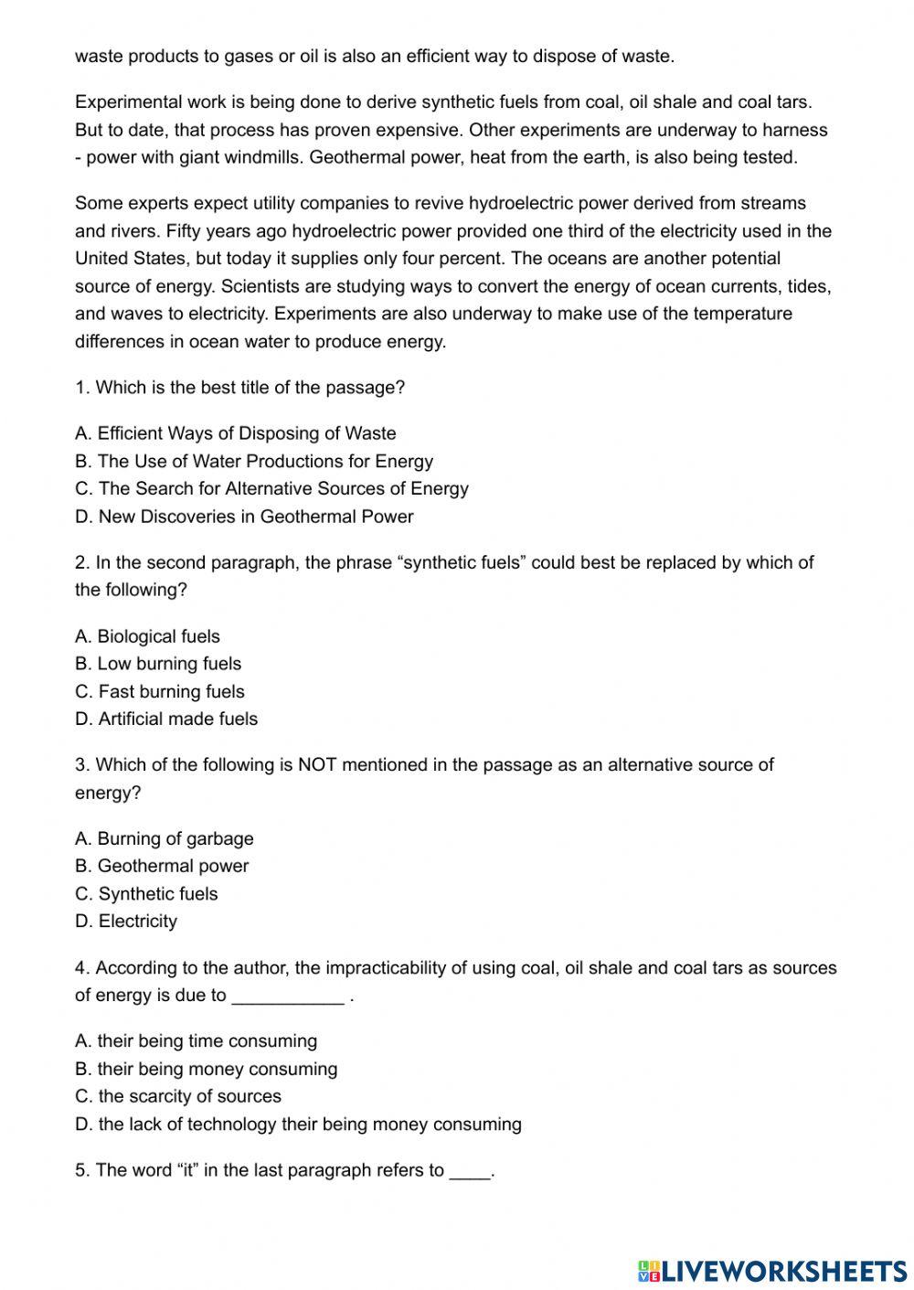 Đề Anh ôn vào 6 CNN