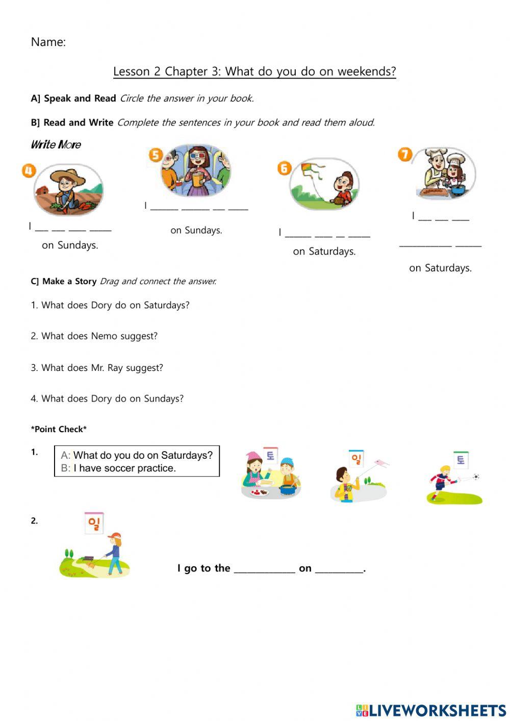 lesson-2-chapter-3-what-do-you-do-on-weekends-online-exercise-for