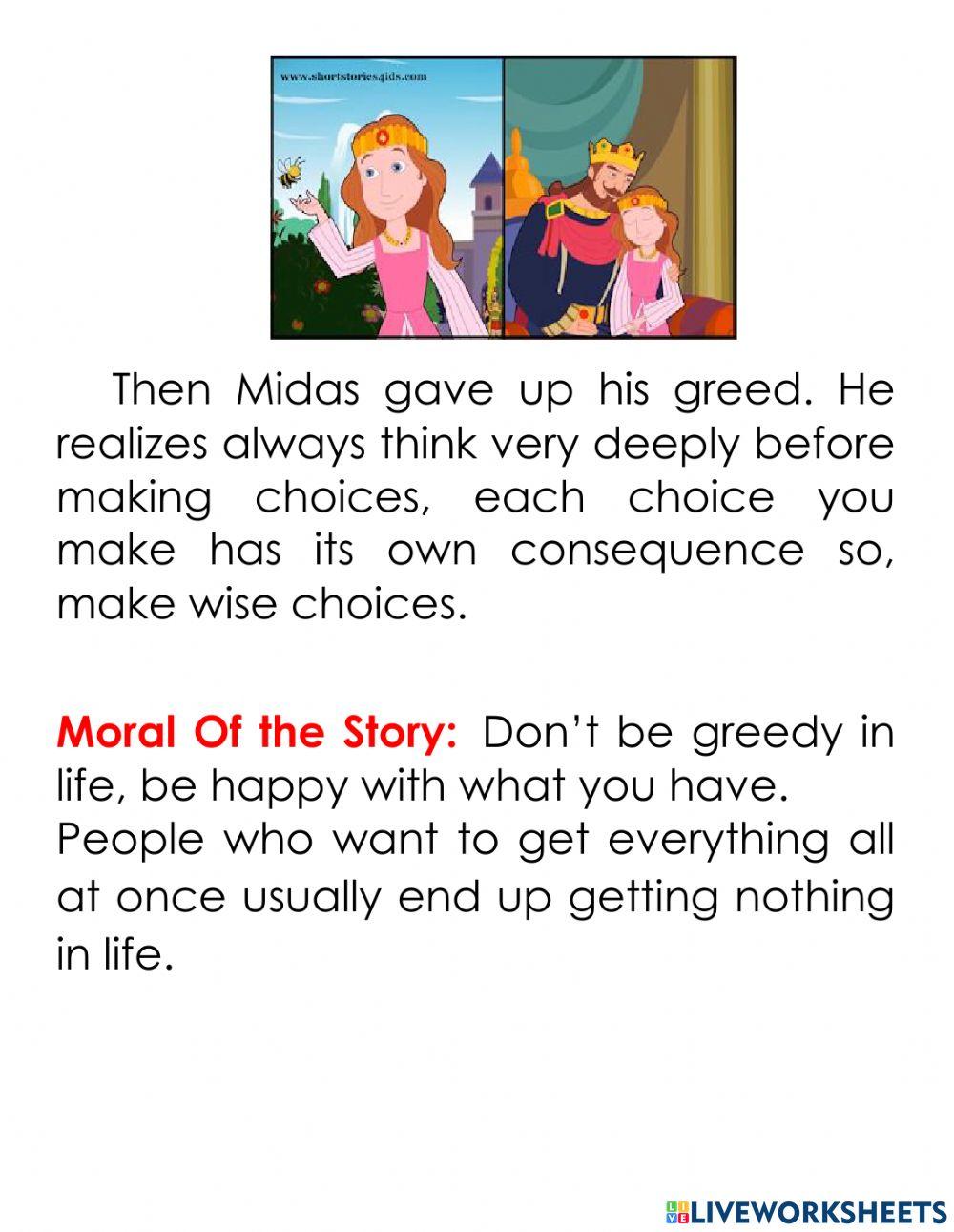 Moral stories with life lessons, witty Quotes & jokes: MIDAS AND THE GOLDEN  TOUCH STORY