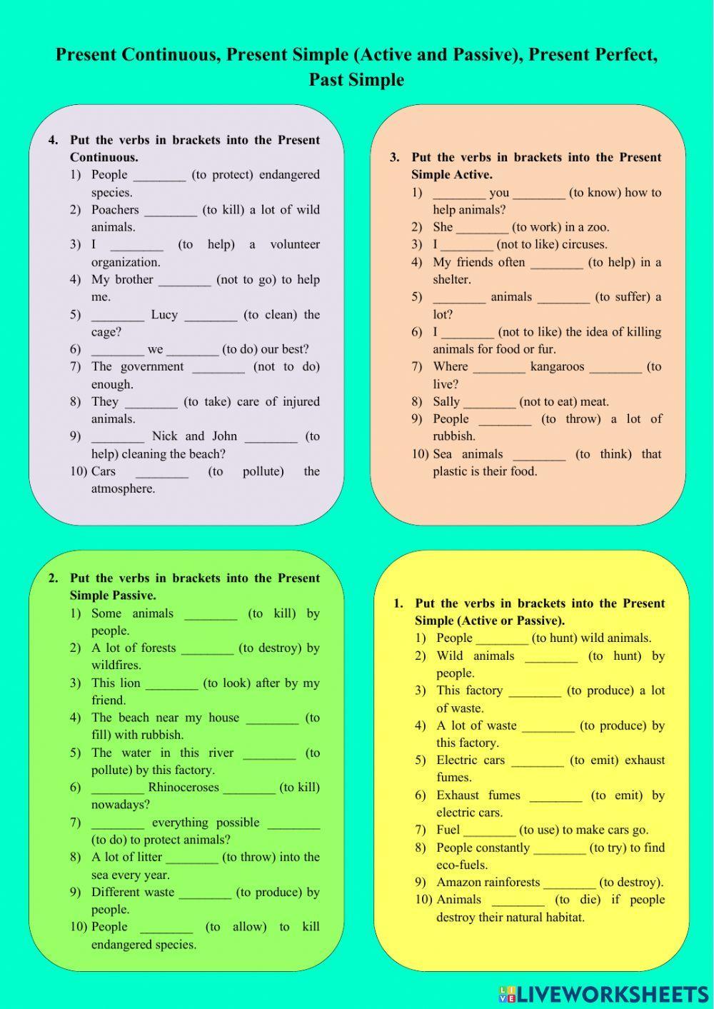 Tenses Revision Grade 6