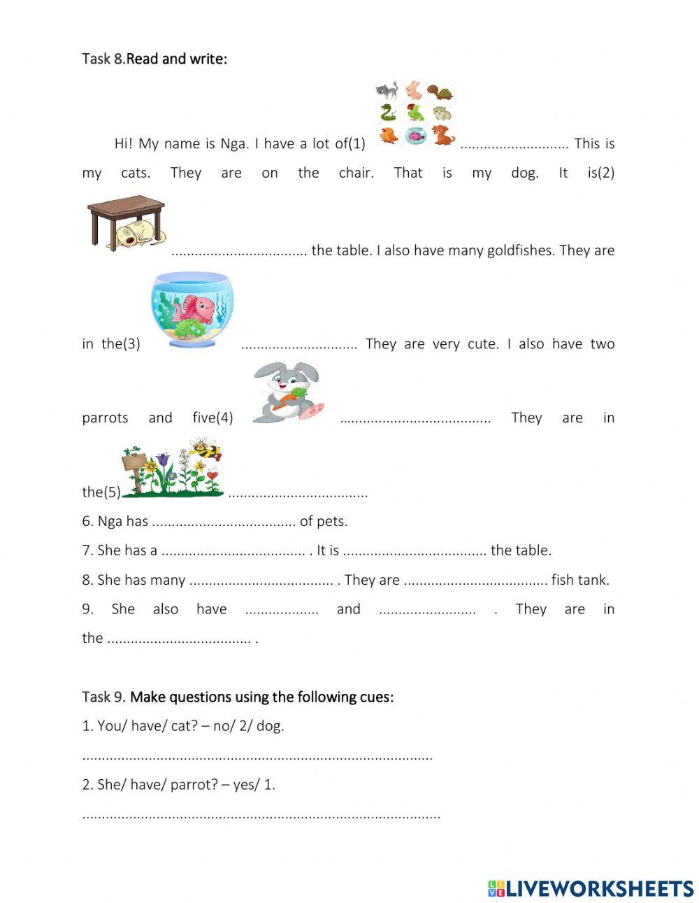 E3-Unit 16: Do you have any pets?