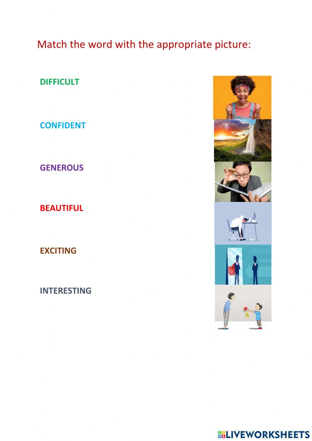 Match the words with the pictures