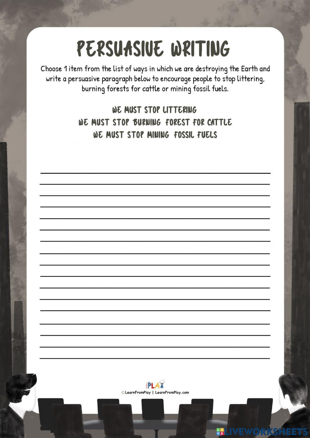 The Inheritance - Persuasive Writing