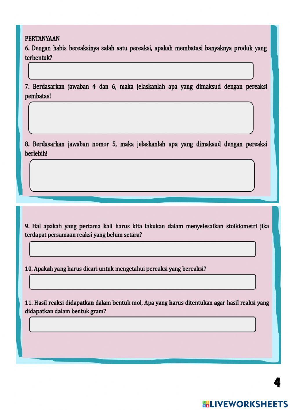 Pereaksi pembatas (Stoikiometri)