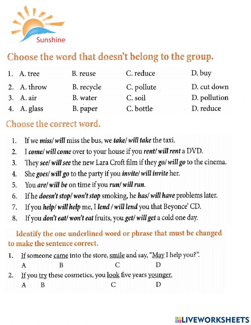 G6 - U11 - Our green world  - test 2