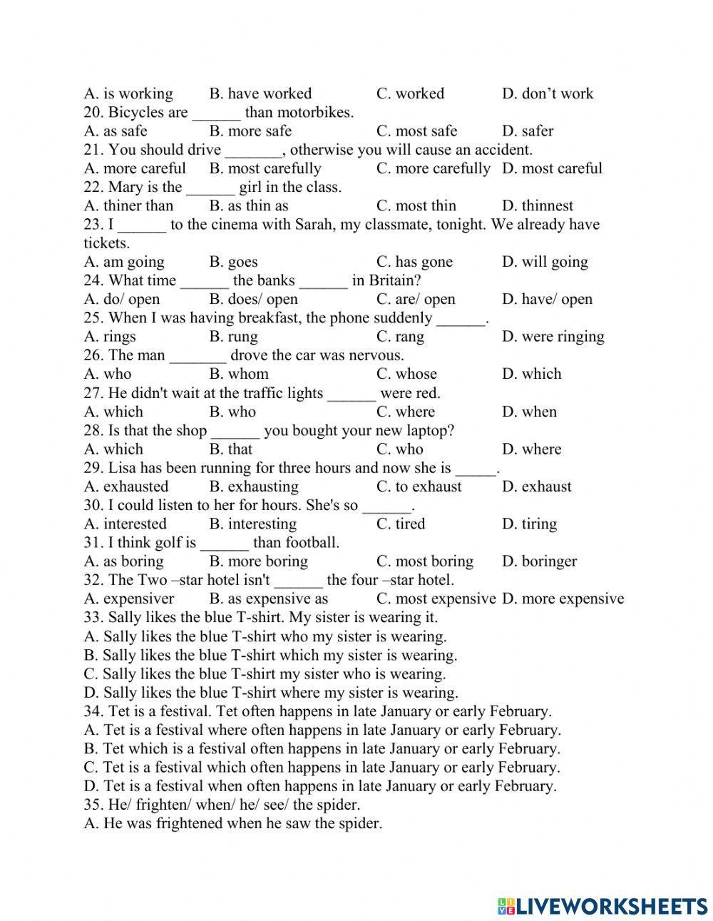 Ôn tập cuối khóa 1