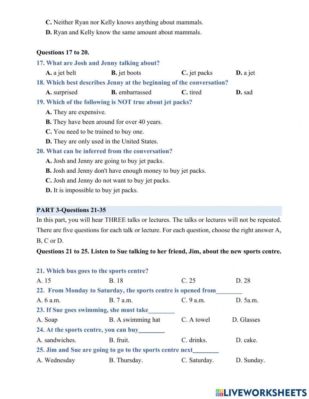 Listening practice test 2