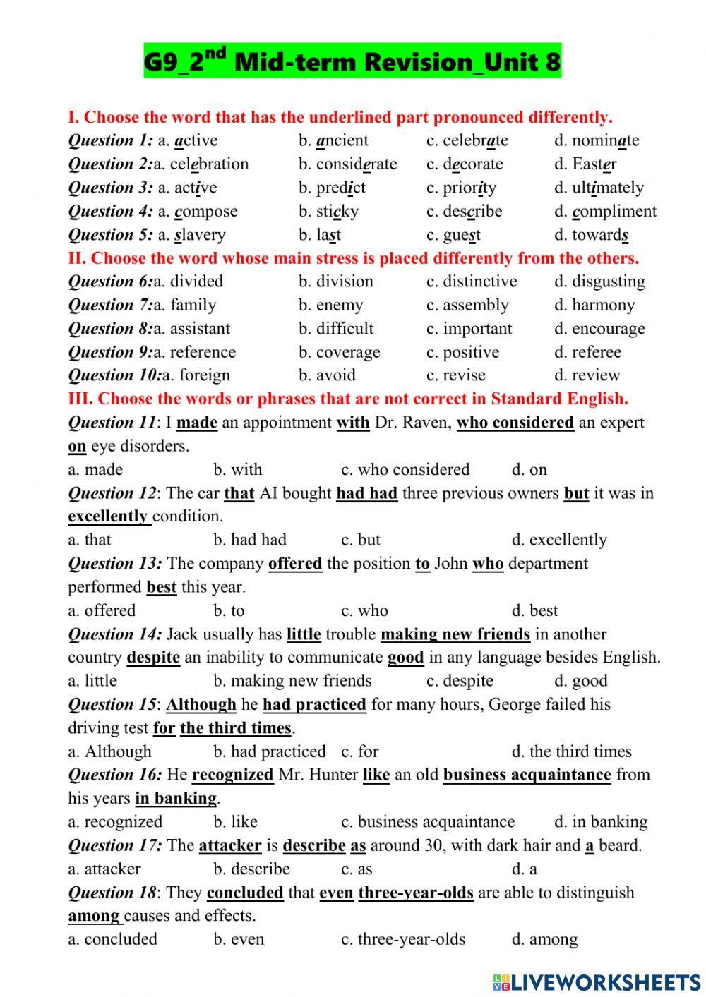 G9-unit 8-celebrations