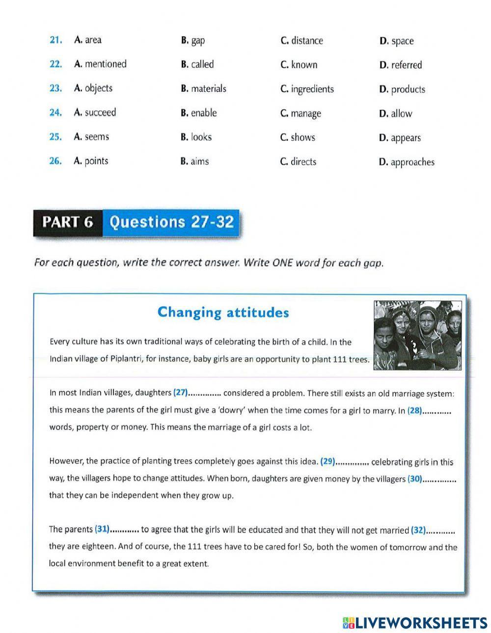 P.E.T Reading Mock Test