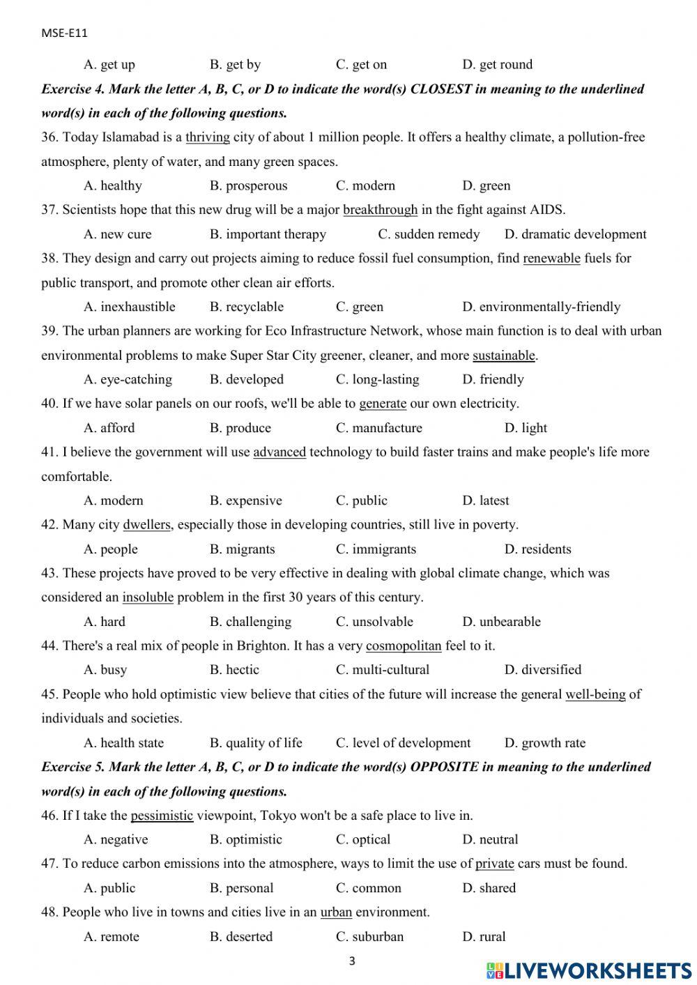 Unit 9. CITIES OF THE FUTURE