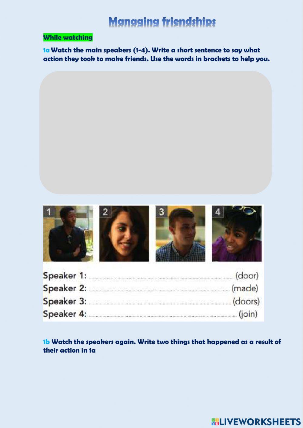 Friendship Gateway B1 unit 8