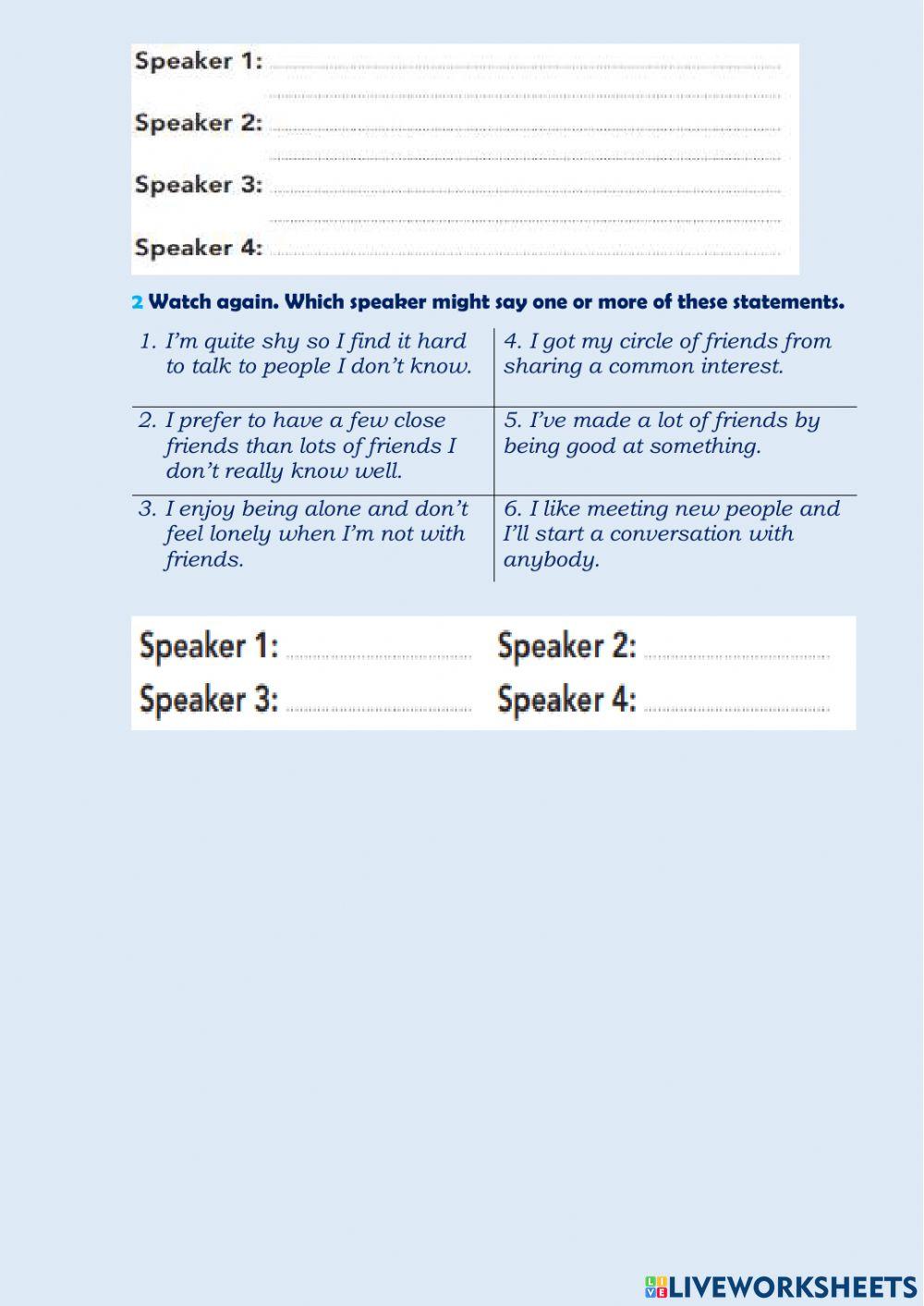 Friendship Gateway B1 unit 8