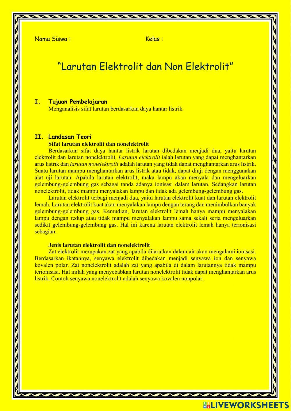 Larutan elektrolit