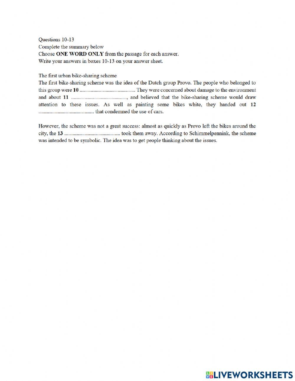 Unit 4 - 5 (answer sheet) - supplymentary materials