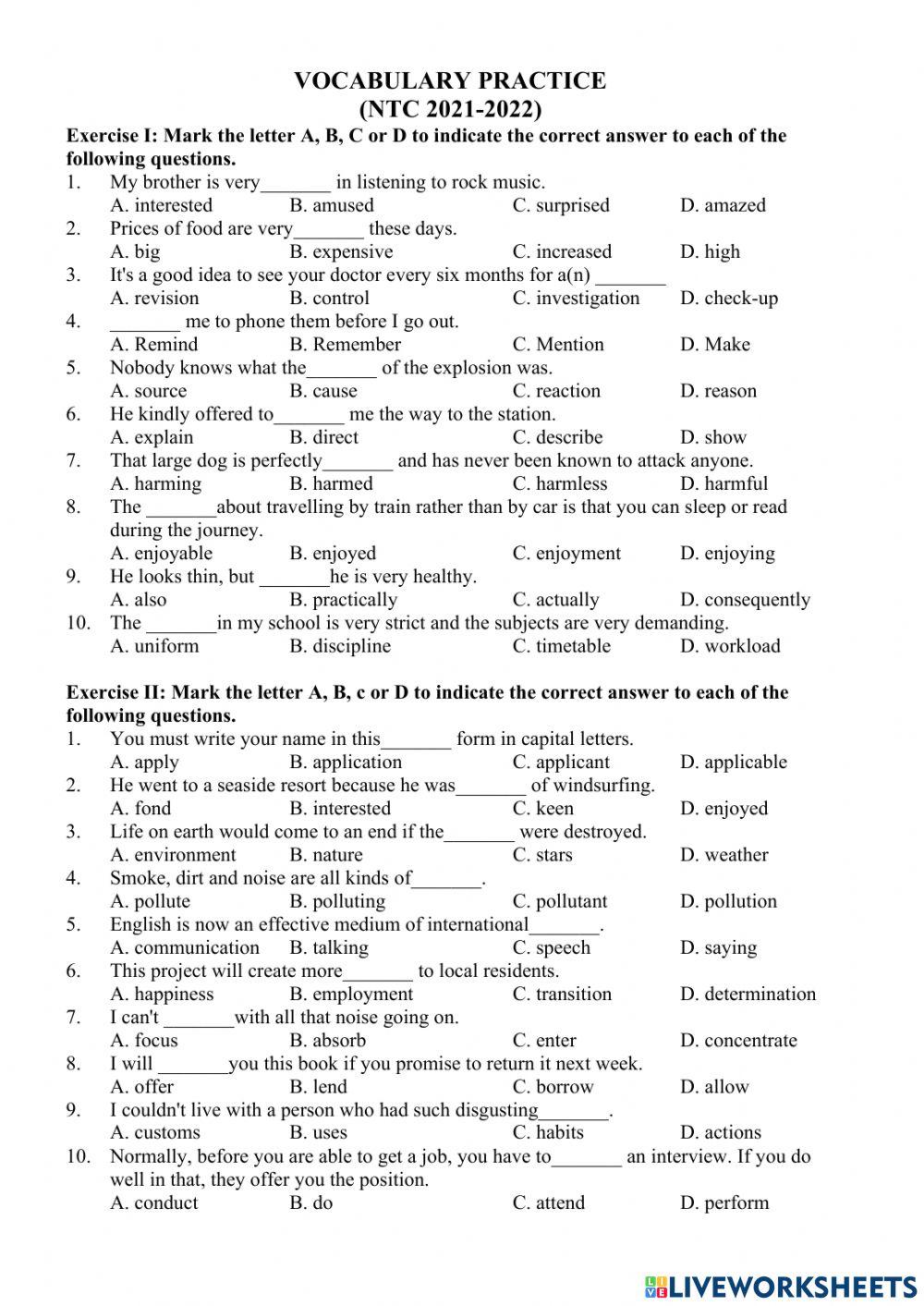 E9 - FT - ĐK - Vocab Practice (NTC 2021)