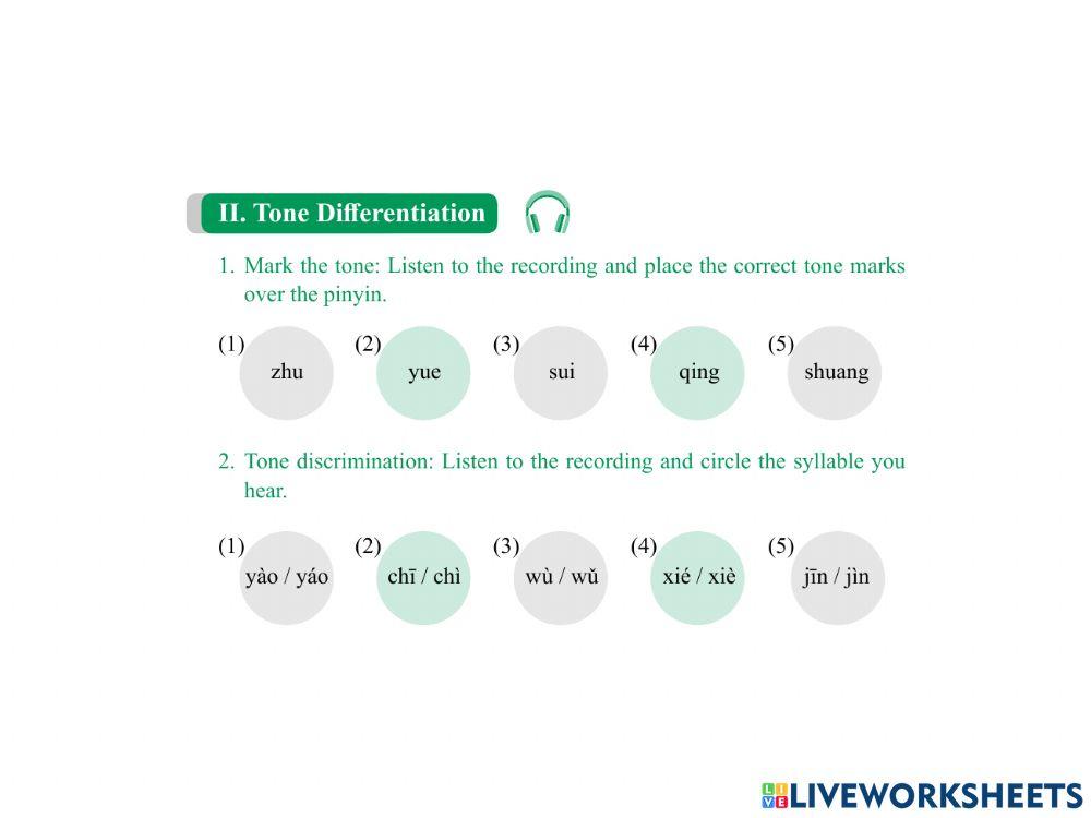 Let's Learn Mandarin book 1 Pronunciation 9