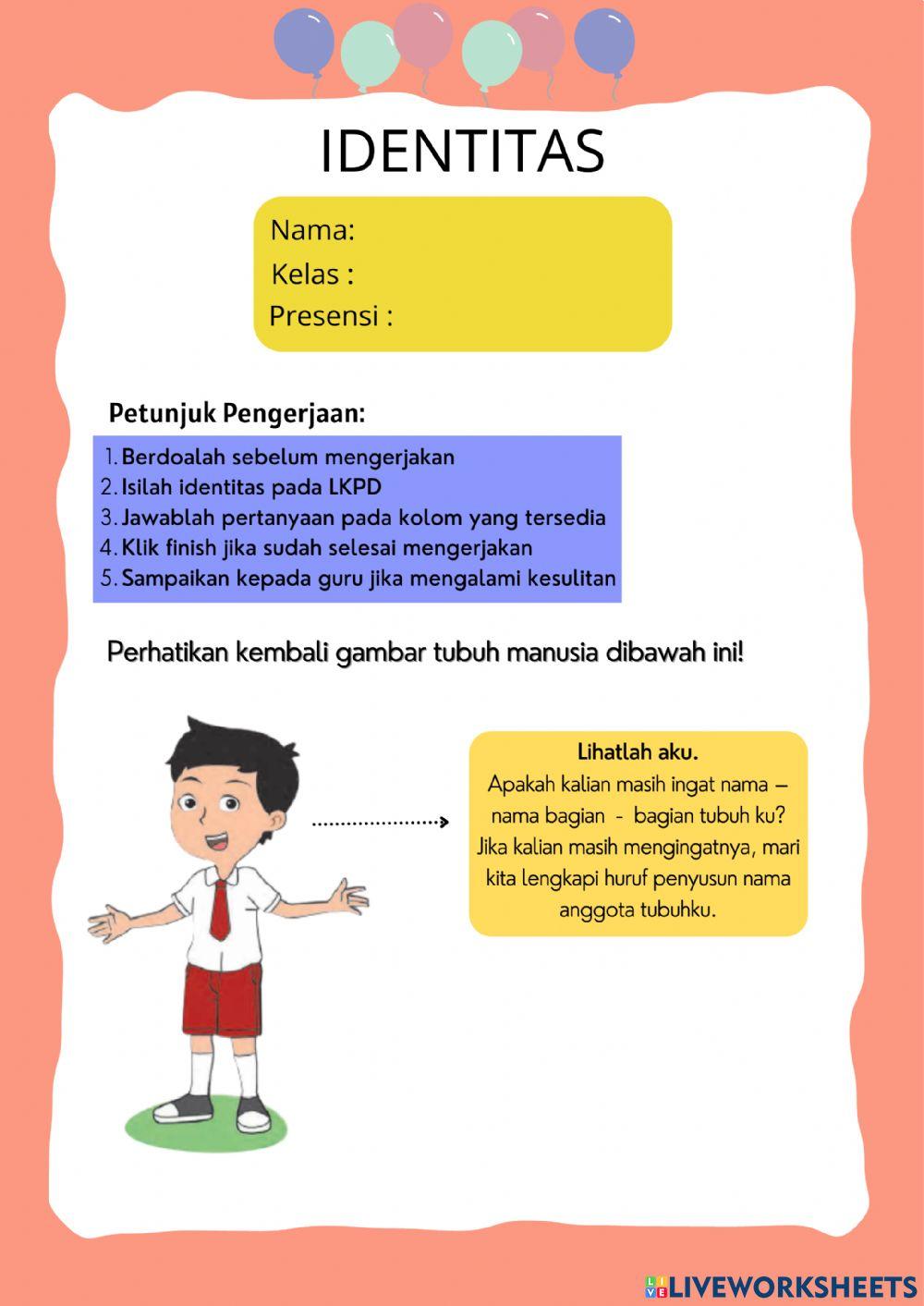 Lkpd kelas i tema 1 subtema 2