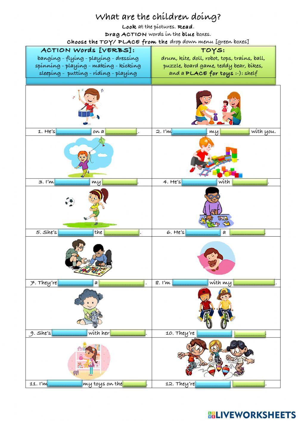 What are the children doing?