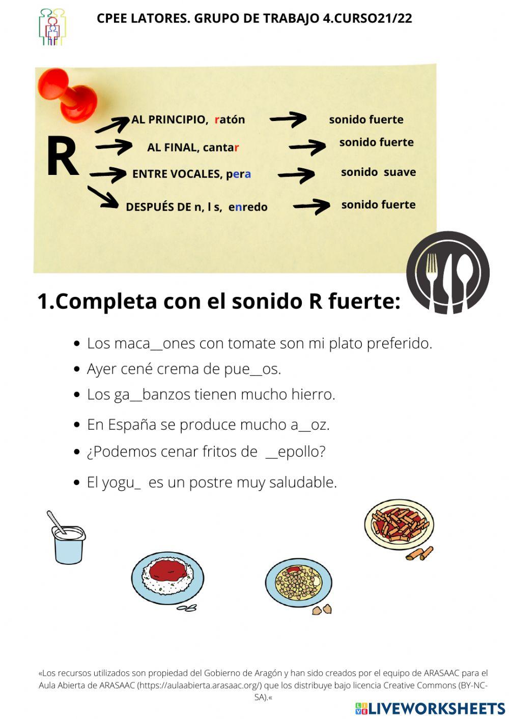 Reglas ortográficas r- rr