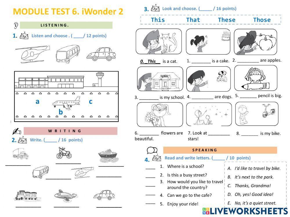 Module test 6 (iWonder 2)