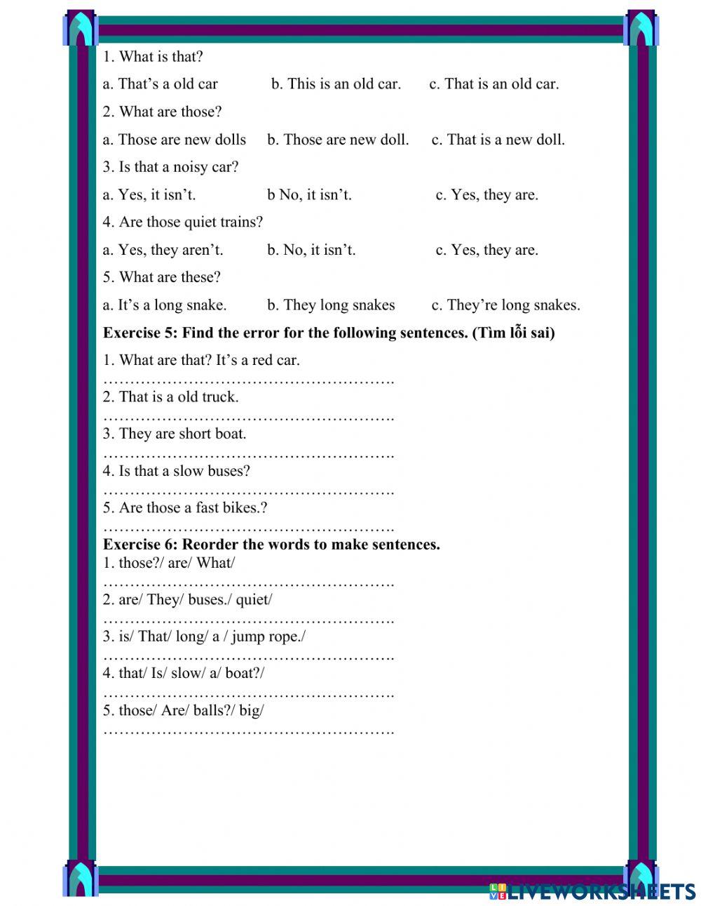 PBT Exercise Unit 8 (Up1) Mrs.Thuy