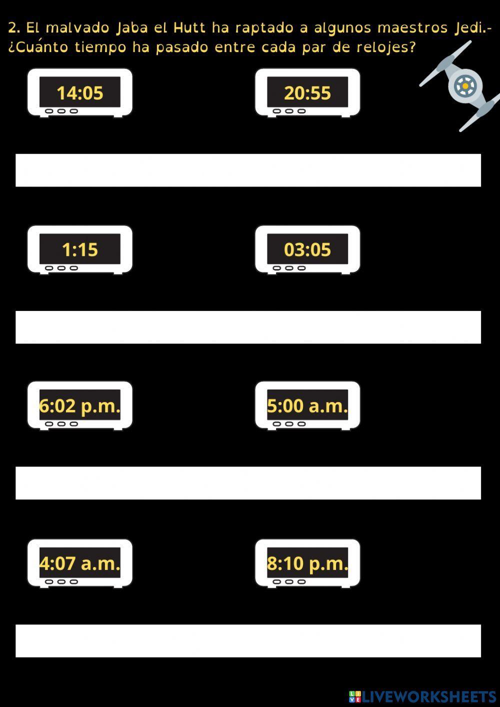 Horas, minutos y segundos