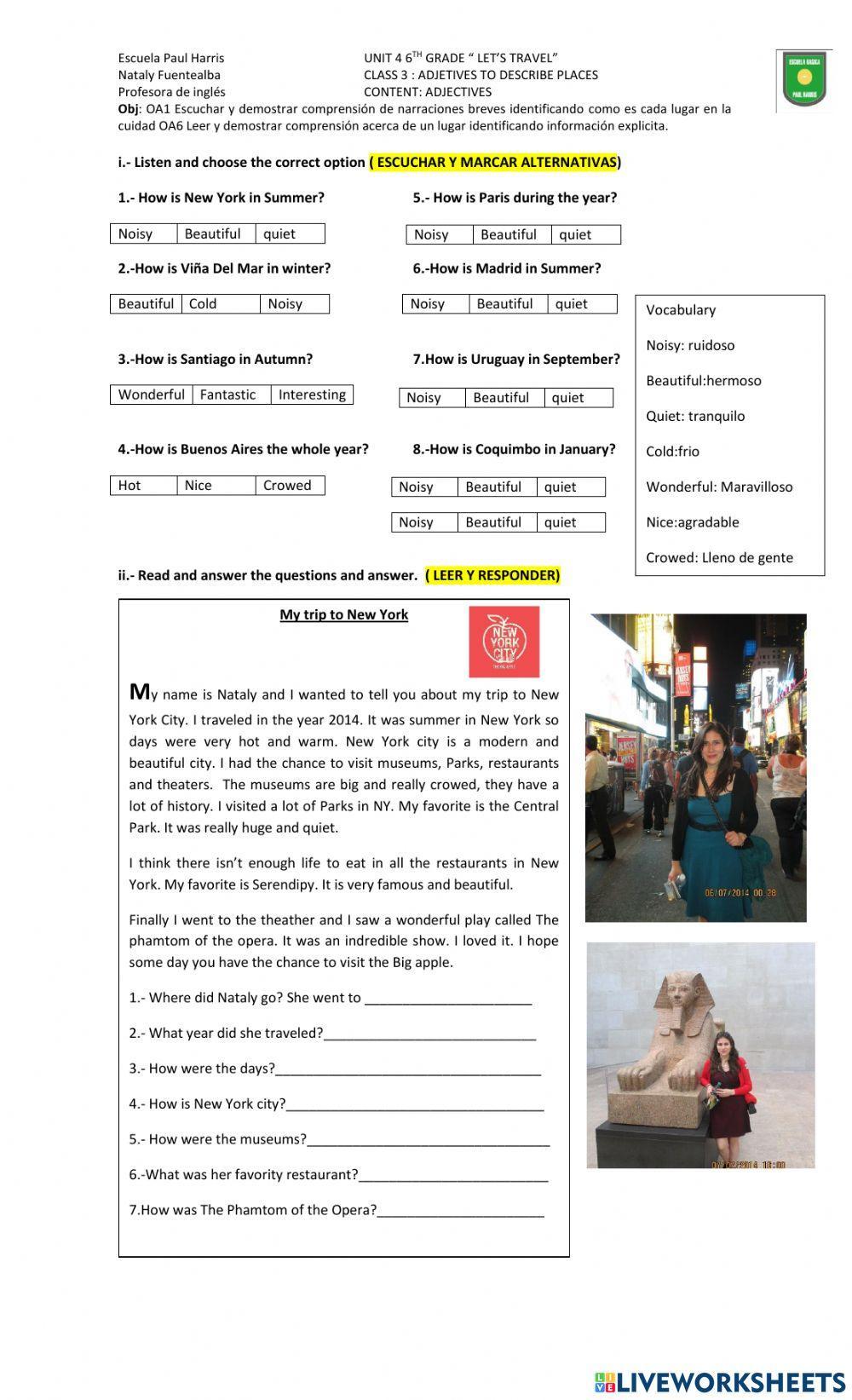 Clas 3 unit 4 6th grade