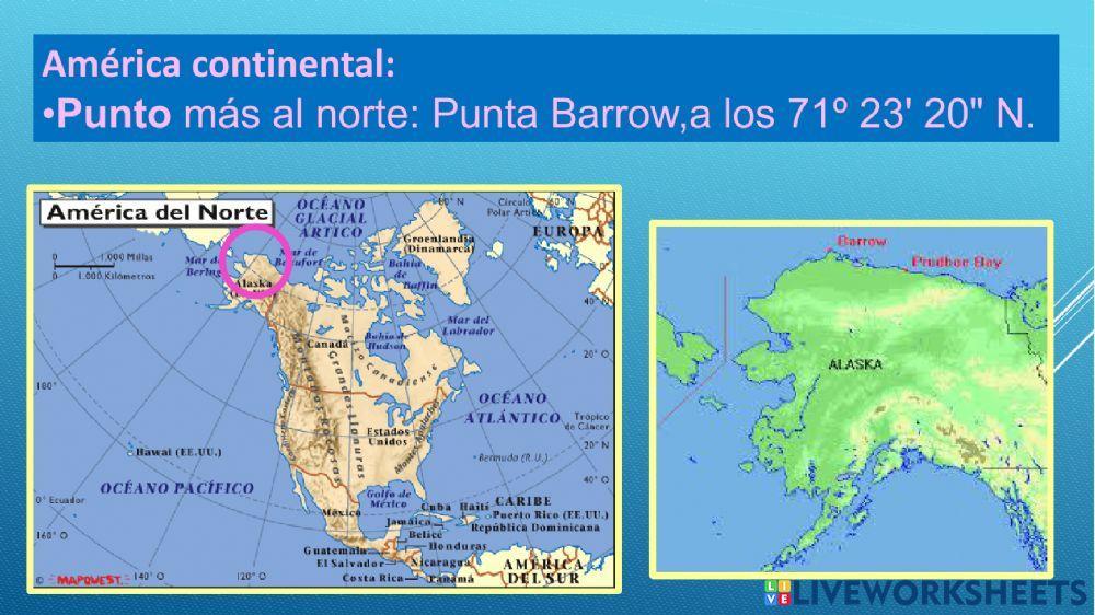 Ubicación matemática de américa